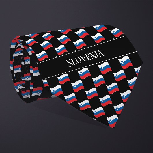 Golvend Slovenië Vlag Patroon Stropdas