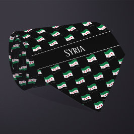 Golvend Syrië Vlag Patroon Stropdas