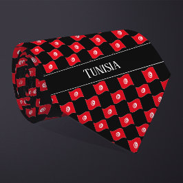 Golvend Tunesië Vlag Patroon Stropdas