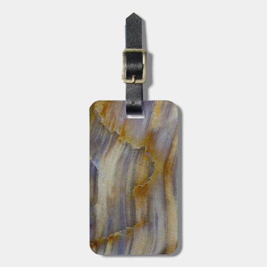 Golvend versteend hout bagagelabel (Voorkant verticaal)