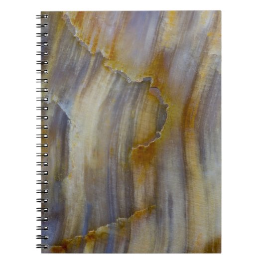 Golvend versteend hout notitieboek (Voorkant)