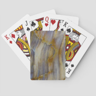 Golvend versteend hout pokerkaarten