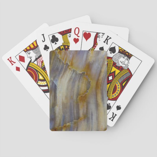 Golvend versteend hout pokerkaarten (Achterkant)