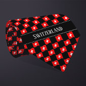 Golvend Zwitserland Vlag Patroon Stropdas