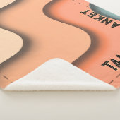 Golvende 3D Retro Aangepaste Naam met Hoektekst Sherpa Deken (3/4)