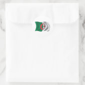 Golvende Algerije Vlag Ronde Sticker (Tas)