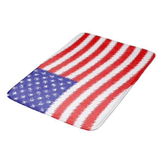 Golvende Amerikaanse vlag Badmat (Gekanteld)