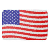 Golvende Amerikaanse vlag Badmat (Voorkant)