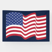 Golvende Amerikaanse vlag banner (Horizontaal)