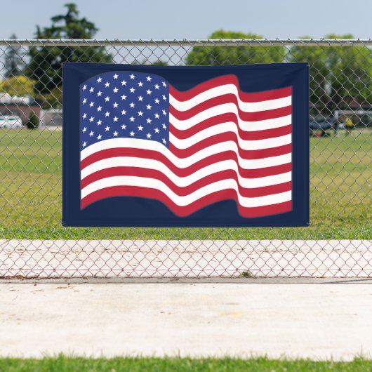 Golvende Amerikaanse vlag banner (Insitu)