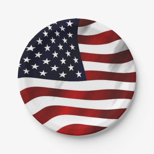 Golvende Amerikaanse Vlag Patriottisch Papier Bord (Voorkant)