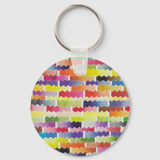 golvende aquarelmonsters sleutelhanger (Voorkant)