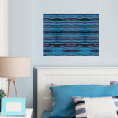 golvende batik strepen zilveren folie print (Insitu (Slaapkamer))