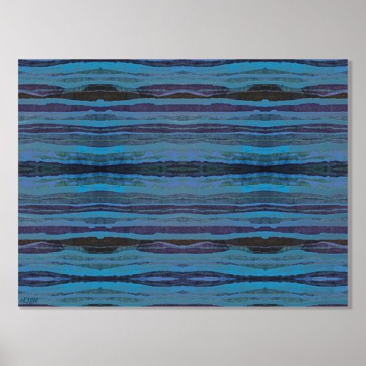 golvende batik strepen zilveren folie print (Voorkant)