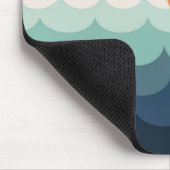 Golvende blauwe oceaan bij zonsondergang muismat (Hoek)