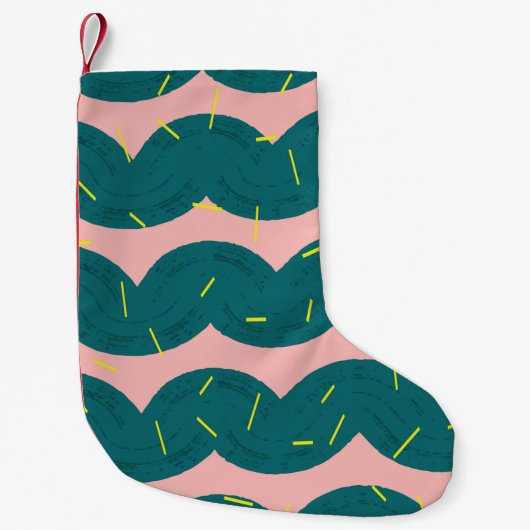 golvende cactuurachtergrond kleine kerstsok (Voorkant)