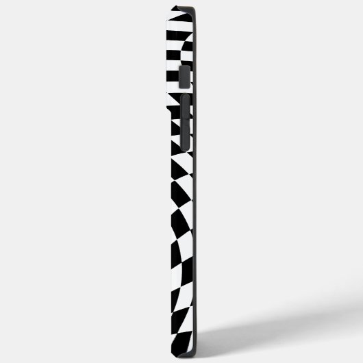 Golvende Checkered Zwart-wit Optische Illusie Case-Mate iPhone Case (Achterkant / Links)