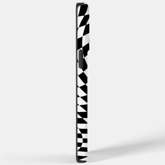 Golvende Checkered Zwart-wit Optische Illusie Case-Mate iPhone Case (Achterkant / Rechts)