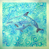 Golvende Dolfijnenfamilie Raamsticker (Vel 3)