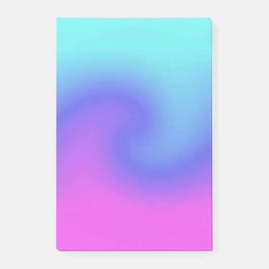 Golvende Draaikolk Roze Paars Blauw Aqua Kleur Str Post-it® Notes (Voorkant)