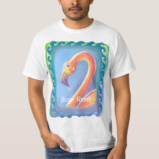 Golvende Flamingo t-shirt (Voorkant)