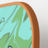 Golvende gemarmerde abstracte achtergrond pickleball paddle (Links Detail)
