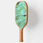 Golvende gemarmerde abstracte achtergrond pickleball paddle (Links)