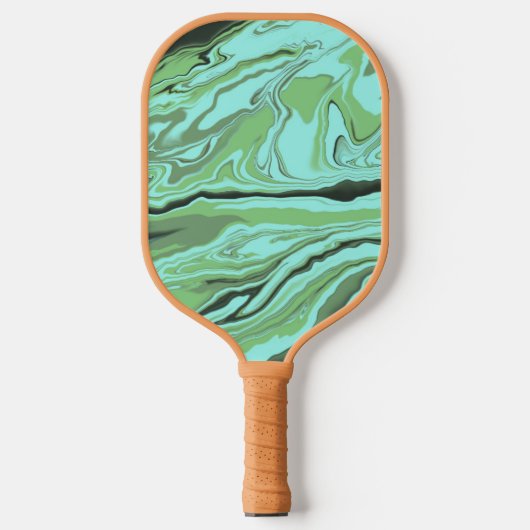 Golvende gemarmerde abstracte achtergrond pickleball paddle (Voorkant)