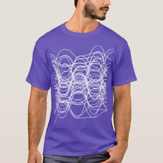 golvende geometrische lijnen t-shirt