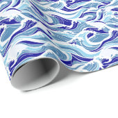 Golvende golven moderne kleuren cadeaupapier (Rol Hoek)