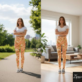 Golvende golven warme kleuren leggings