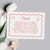 golvende grens grillige doedel bruiloft details RSVP kaartje