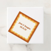 golvende grens retro jaren '70  esthetische bruilo bedankjes labels (In situ)