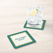 golvende grens retro jaren '70  esthetische bruilo kartonnen onderzetters (Insitu)