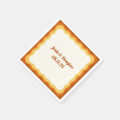 golvende grens retro jaren '70  esthetische bruilo servet (Hoek)