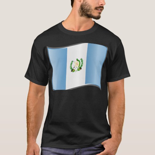 Golvende Guatemalaanse vlag T-shirt (Voorkant)