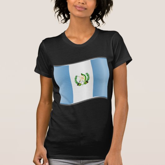 Golvende Guatemalaanse vlag T-shirt (Voorkant)