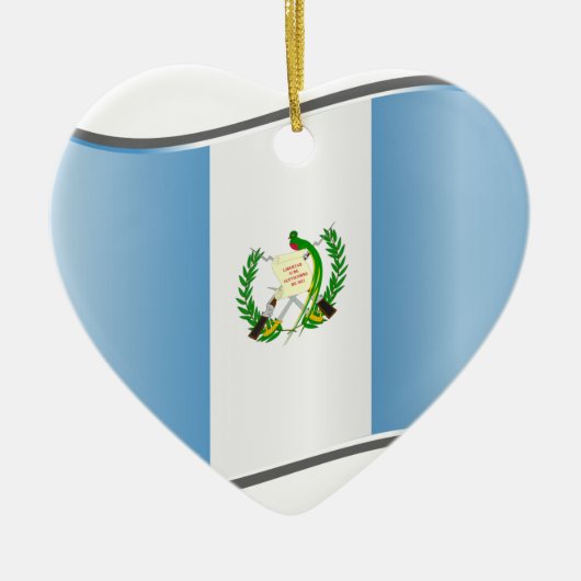 Golvende Guatemalteekse vlag Keramisch Ornament (Voorkant)