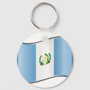 Golvende Guatemalteekse vlag Sleutelhanger