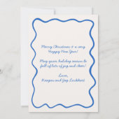 golvende hand getrokken funky grillige rand foto feestdagenkaart (Achterkant)