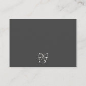 Golvende hand getrokken krabbel Squiggle RSVP brui Informatiekaartje (Achterkant)