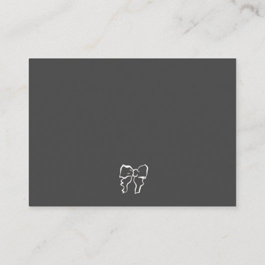 Golvende hand getrokken krabbel Squiggle RSVP brui Informatiekaartje (Achterkant)