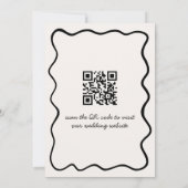 Golvende hand getrokken rand Sla de datum foto op Kaart (Achterkant)