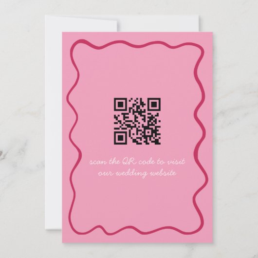 Golvende hand getrokken rand Sla de datum foto op Kaart (Achterkant)