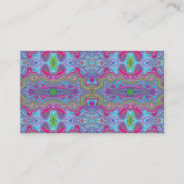 Golvende Hemelblauw Meerkleurig Trippy Patroon Visitekaartje