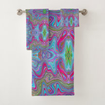 Golvende Hemelblauwe Meerkleurige Trippy Patroon