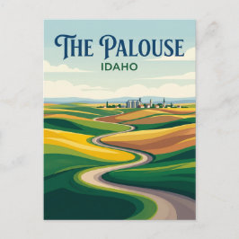 Golvende heuvels van Palouse Idaho Briefkaart
