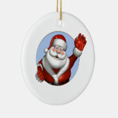 Golvende Kerstman Keramisch Ornament (Rechts)