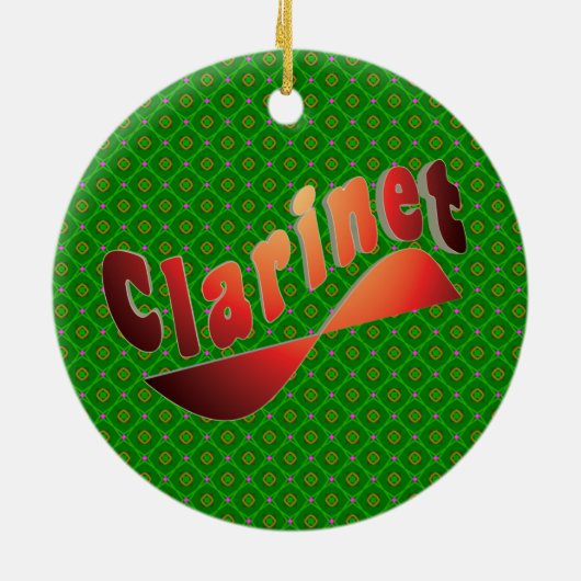 golvende klarinet keramisch ornament (Achterkant)