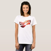 golvende klarinet t-shirt (Voorkant volledig)